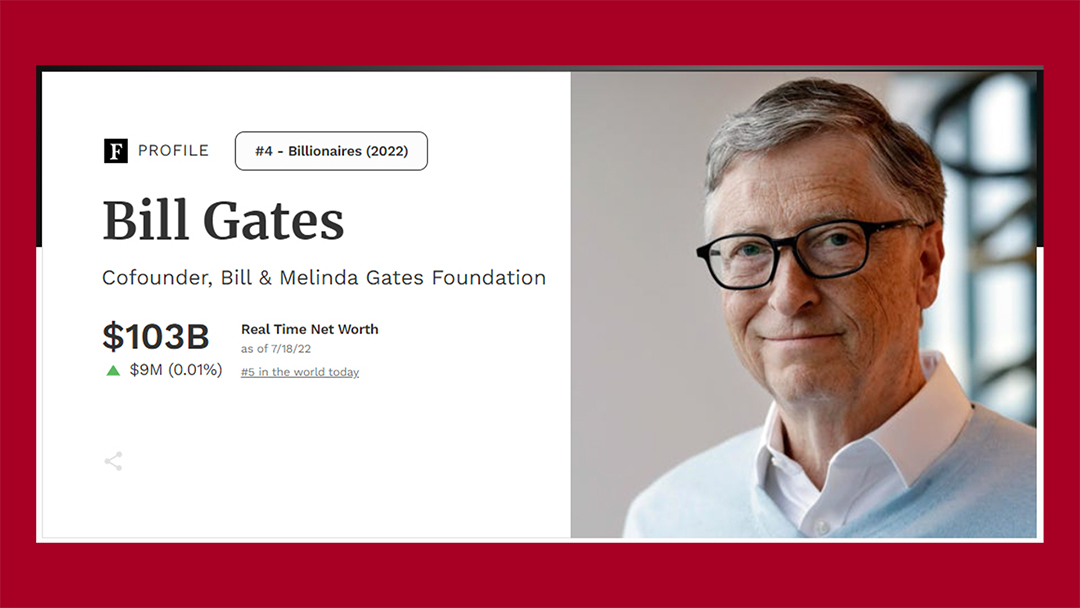 Bill Gates. Скриншот страницы Forbes